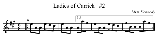 Ladies of Carrick   #2 - staff notation