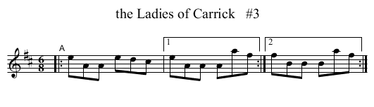 Ladies of Carrick   #3, the  - staff notation