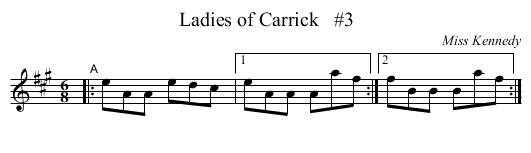 Ladies of Carrick   #3 - staff notation
