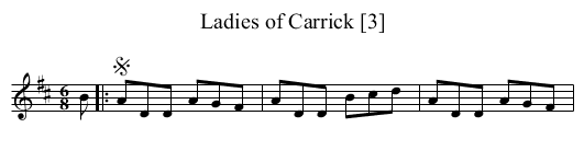 Ladies of Carrick [3] - staff notation