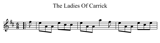 Ladies Of Carrick, The  - staff notation