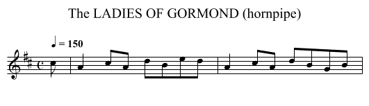 LADIES OF GORMOND (hornpipe), The - staff notation