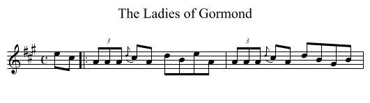 Ladies of Gormond, The - staff notation