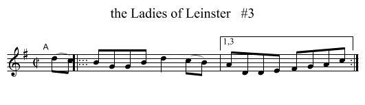 Ladies of Leinster   #3, the  - staff notation