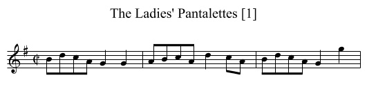 Ladies' Pantalettes [1], The - staff notation