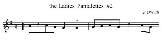 Ladies' Pantalettes  #2, the  - staff notation
