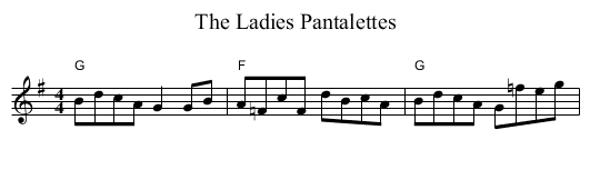 Ladies Pantalettes, The - staff notation