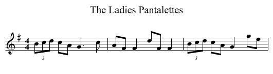 Ladies Pantalettes, The  - staff notation
