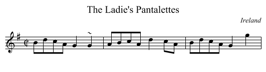 Ladie's Pantalettes, The  - staff notation