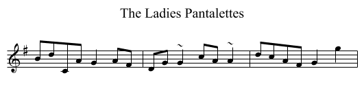 Ladies Pantalettes, The - staff notation