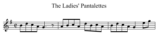 Ladies' Pantalettes, The - staff notation