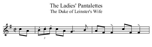Ladies' Pantalettes, The - staff notation