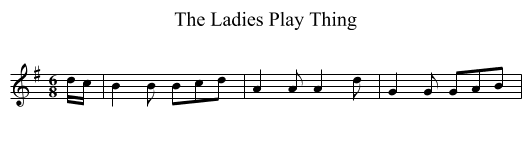 Ladies Play Thing, The - staff notation