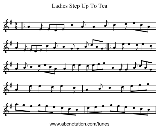 Ladies Step Up To Tea - staff notation