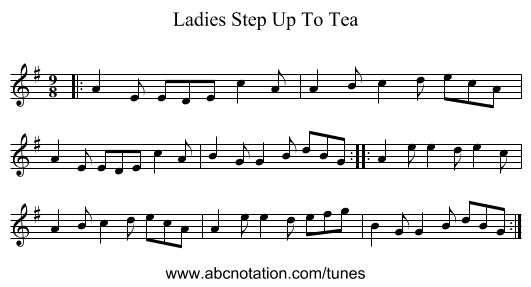 Ladies Step Up To Tea - staff notation