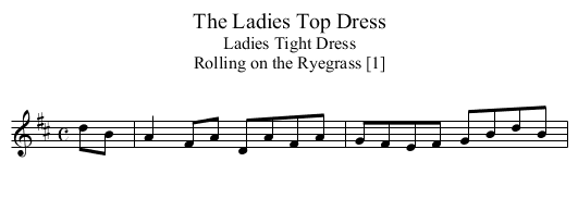 Ladies Top Dress, The - staff notation