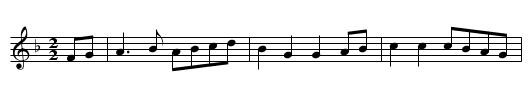 Lads a Bunchum - staff notation