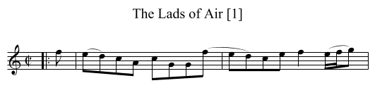 Lads of Air [1], The - staff notation
