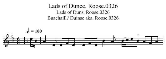 Lads of Dunce. Roose.0326 - staff notation