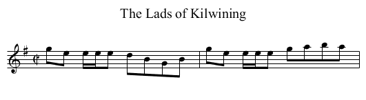 Lads of Kilwining, The - staff notation