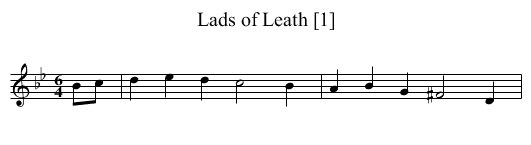 Lads of Leath [1] - staff notation
