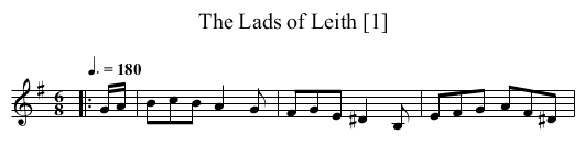 Lads of Leith [1], The - staff notation