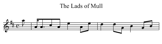Lads of Mull, The - staff notation