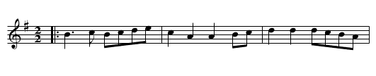 Lads-a-Bunchum - staff notation