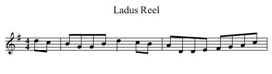 Ladus Reel - staff notation