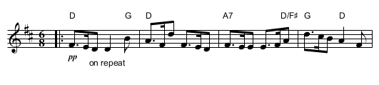 Lady Ann Carnegie's Favorite - staff notation