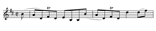 Lady Anne Gordon's Reel - staff notation