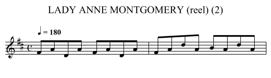 LADY ANNE MONTGOMERY (reel) (2) - staff notation