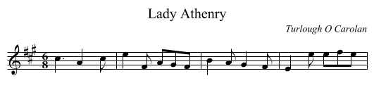Lady Athenry - staff notation