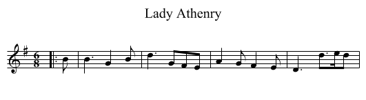 Lady Athenry - staff notation