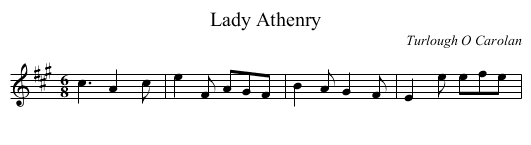 Lady Athenry - staff notation