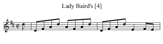 Lady Baird's [4] - staff notation
