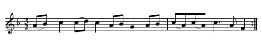 Lady Banbury's Hornpipe. (p)1657.PLFD.124 - staff notation