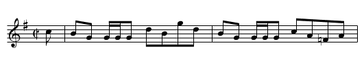 Lady Belhaven - staff notation