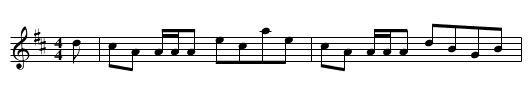 Lady Belhaven - staff notation
