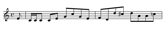 Lady Betty Cochran's Reel [1] - staff notation
