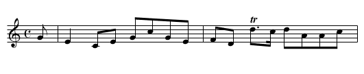 Lady Betty Cochran's Reel [1] - staff notation