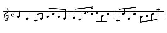 Lady Betty Cochran's Reel - staff notation