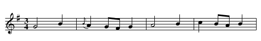 Lady Betty Erskine's Minuet - staff notation
