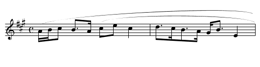 Lady Binning - staff notation