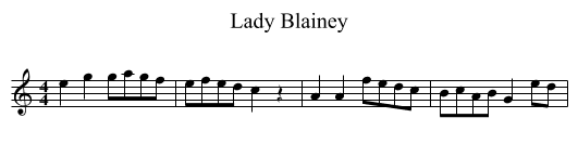 Lady Blainey - staff notation