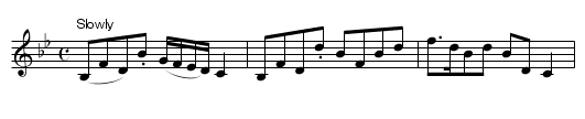 Lady Boswell of Auchenleck - staff notation