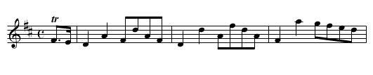 Lady Callender's Strathspey - staff notation