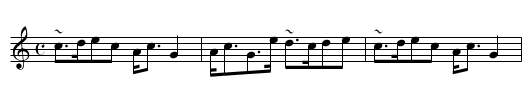 Lady Carmichael of Castle Craig - staff notation