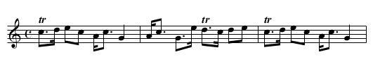 Lady Carmichael of Castle Craig's Strathspey - staff notation