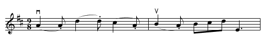 LADY CAWDOR'S -- JIG - staff notation